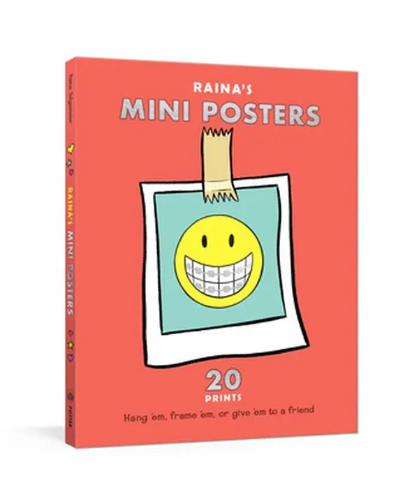 USED Book - Raina's Mini Posters: 20 Prints to Decorate Your Space at Home and at School by Telgemeier, Raina (Paperback) - english
