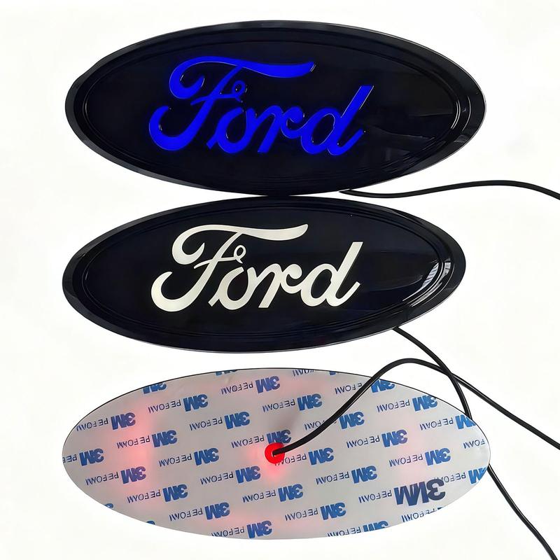 For Ford Emblem, Dynamic & Static LED Emblem Light,  Front Grille Dynamic Emblem for F150F250, Fits23*9cm/9.06*3.54in,Truck Accessory