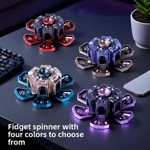 Creative Deformable Mecha Fingertip Gyro, Cool Tech Style Stress Relief Fidget Toy for Competition, Play & Relaxation