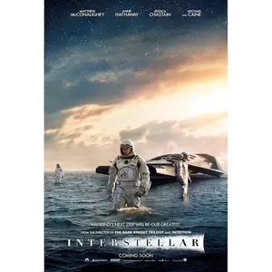 Interstellar Movie Poster Wall Art, 2023 Minimalist Movie Poster,  High Quality Canvas Poster,  Interstellar Classic Film Poster Print