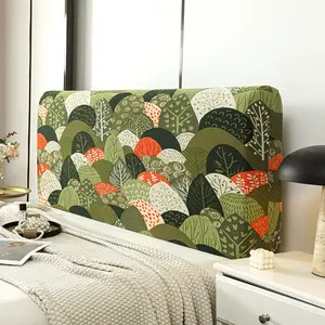 1PC Universal Nordic - style stretch fabric bed headboard cover, washable dust - proof protective cover stretch full - wrap dust - proof bed headboard cover。