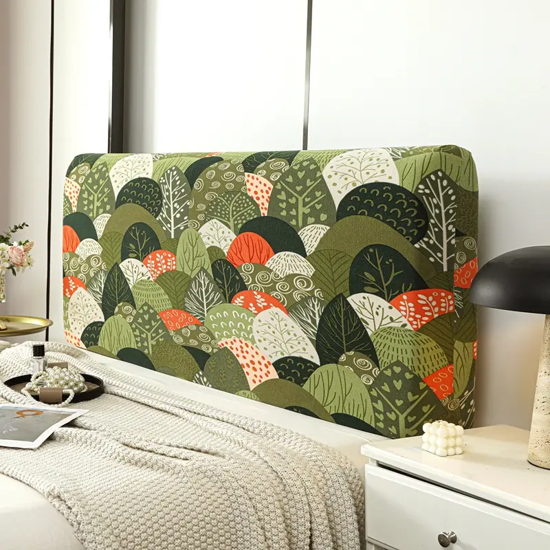1PC Universal Nordic - style stretch fabric bed headboard cover, washable dust - proof protective cover stretch full - wrap dust - proof bed headboard cover。