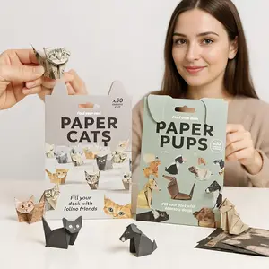 Fun Animal Origami Kit: Diy Handmade Craft, DIY Cats, Dogs & Dinosaurs, Multiple Animal Designs, DIY Handcraft Set to Develop Craft Skills, Perfect Gift for Origami Lovers/Kids/Families