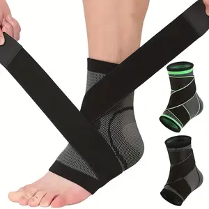 2 Pack Ankle Compression Sleeves – Unisex Adjustable Brace for Achilles Tendon – Injury Recovery & Daily Support – For Sports, Work & Home