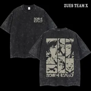 Retro Heavy Limited "COWBOY BEBOP" Anime Double Printed Vintage Oversized  Tee Unisex Anime Manga  Heavy Cotton T-shirt, Anime Lover Top