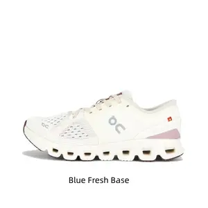 All-in-One Cross-Training Shoes, Ivory White with Light Pink Accents, Lightweight Cushioning and Lateral Support Design