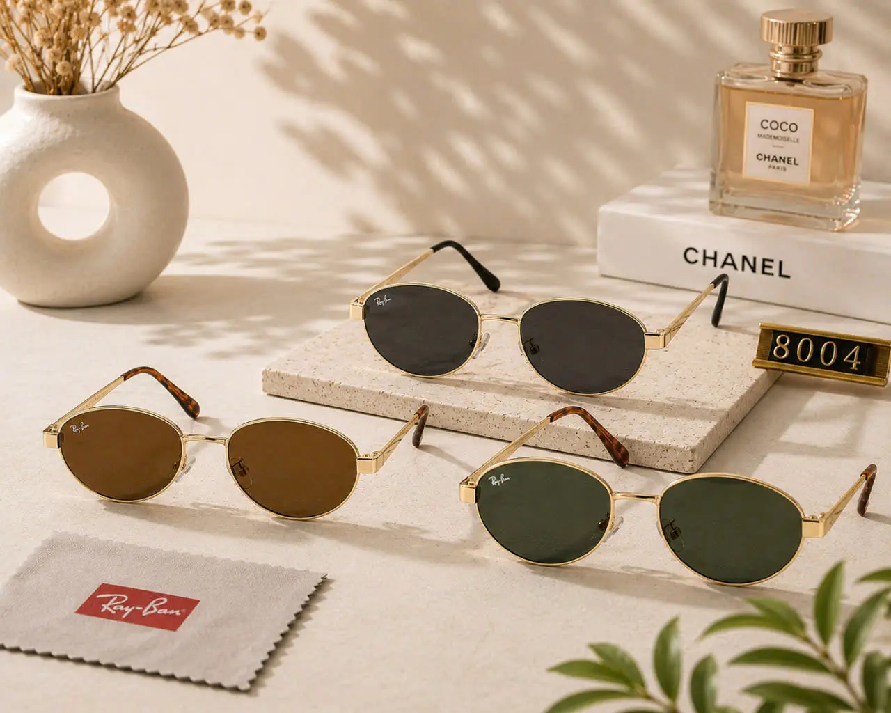 Ray-Ban Oval Outdoor Shades Black Square Eyewear UV Protection Sunglasses for Casual Daily Wear