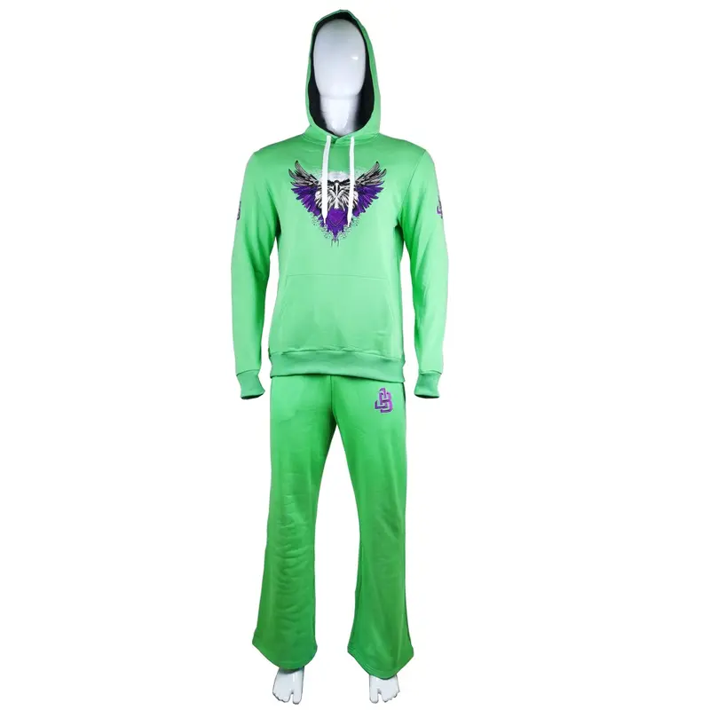 Stylish Unisex Cotton Lime green hoodie with Eagle Graphic Embroidery