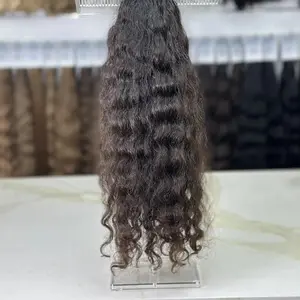 K-tip Slavic hair, colored, curly 22 inch, 114gr, 243str