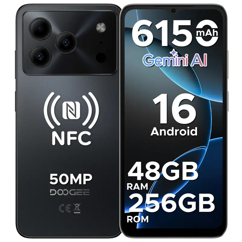 DOOGEE Note 58 Unlocked Cell Phone,Android 15 Smartphone with 32GB