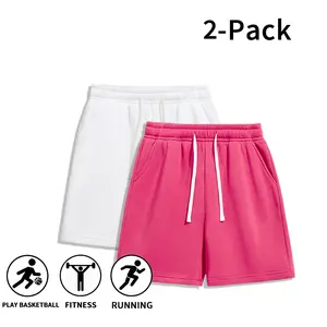 Men’s 2-Pack Casual Sports Shorts | Black & Pink Elastic Waist Shorts for Gym & Streetwear