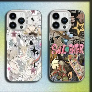 Anime S-Soul Eater Phone Case For iPhone 17 Pro Max Air,16,15,14,13,12,11,Mini,Pro,SE,MAX & Samsung Galaxy S25 Ultra S24 S23 S22 S21 Plus White Matte Shockproof Cover