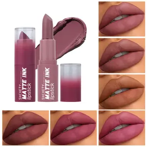 Six Color Matte Lipstick Soft Fog Velvet Lip Gloss Moisturizing Lip Balm Nude Lip Paint, Long-Lasting & Smooth Finish