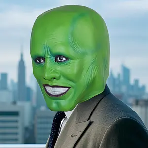 Jim Carrey Green Mask X00483YTU3 High Saturation Exaggerated Grin for Halloween Parties & Street Art Funny Comedy Hat Matte Paint Set