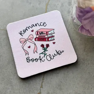 ONE Romance Book Club Coaster - Single Coaster for Book Lovers