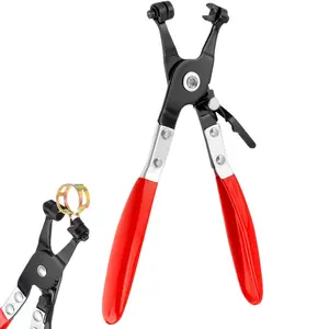 Hose Clamp Pliers Heavy Duty Hose Clamp Tool with Locking Device and Non-Slip Handle Removal and Installation Tool for Ring-Type and Flat-Band Hose Clamps