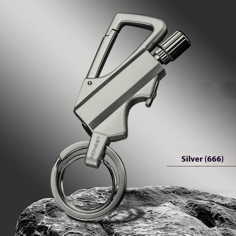 3-in-1 Eternal Multi-function Lighter Keychain with Bottle Opener, Reusable Waterproof Matches, Suitable for Outdoor Survival, Men's Multi-function Gear