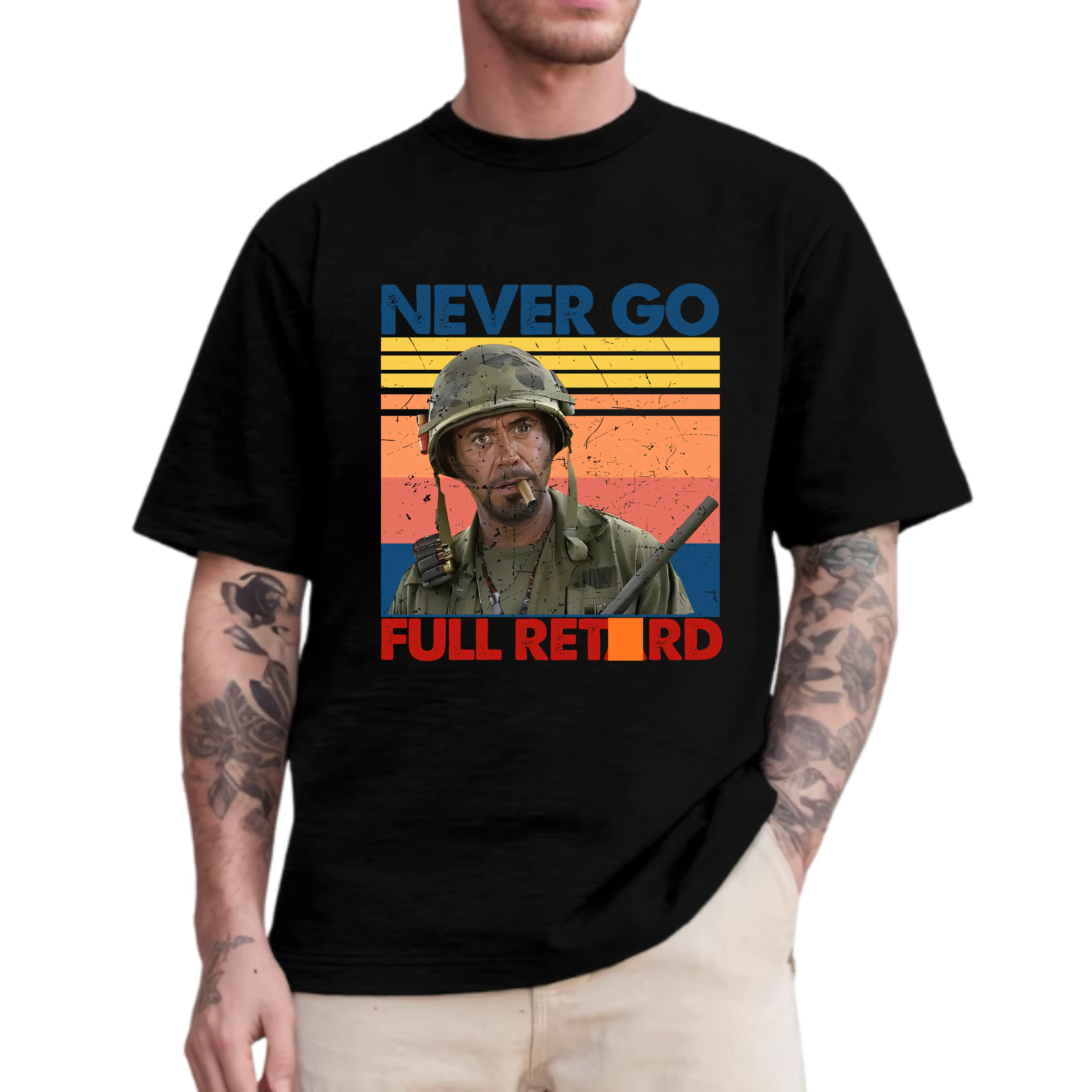 Never Go Full Shirt, Movie Quotes Shirt, Funny Shirt, Graphic Tee, Casual Classic Top Unisex Tweed