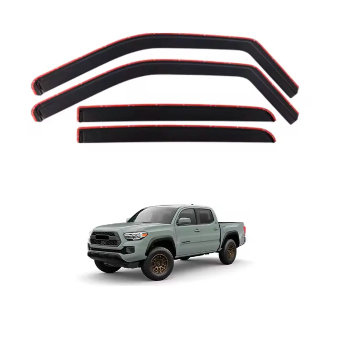 Tacomas Window Visor - In Style 2005-2023 Year - Classic Design, Compatible with Various Vehicles