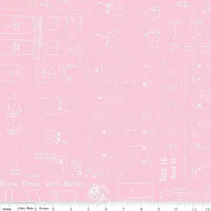 Wide Back Bee Backings & Borders Pattern Pink 3-Yard Package