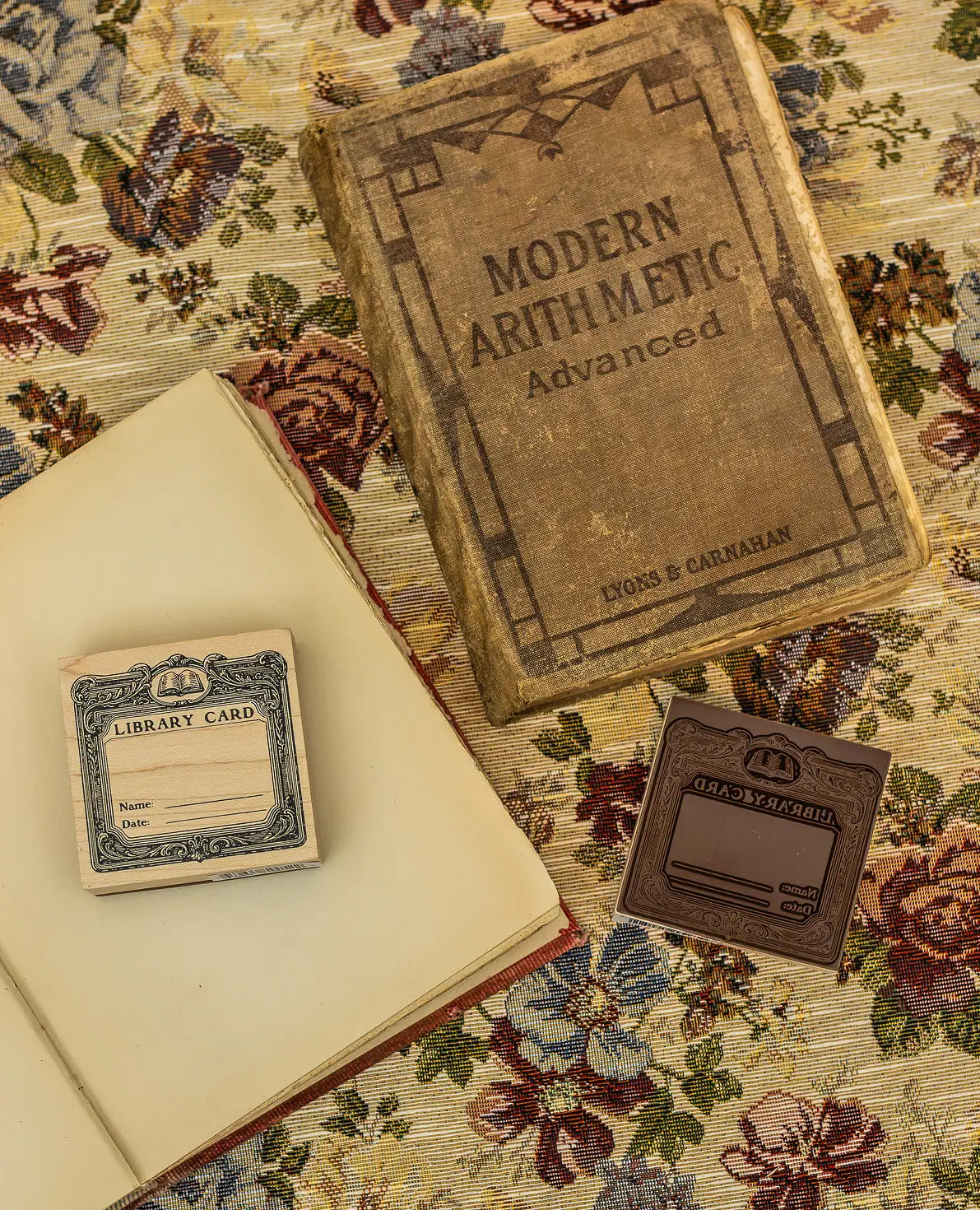 Library Wooden Stamp Library Wooden Stamp