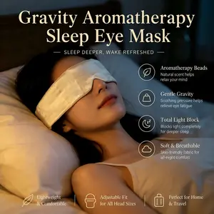 Perfume Bead Gravity Sleep Mask – Aromatherapy Weighted Eye Mask for Office Nap, Travel & Deep Relaxation Splash