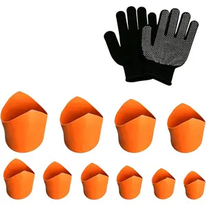 Hardware tools 10 Pcs Pipe Saddle Template, Leather Precision Pipe Cutting Guides Set, Accurate Arc Edge Wrap Around Tube Cutter Tools for Welding, Plumbing and Insulation (DN20mm - DN200mm)