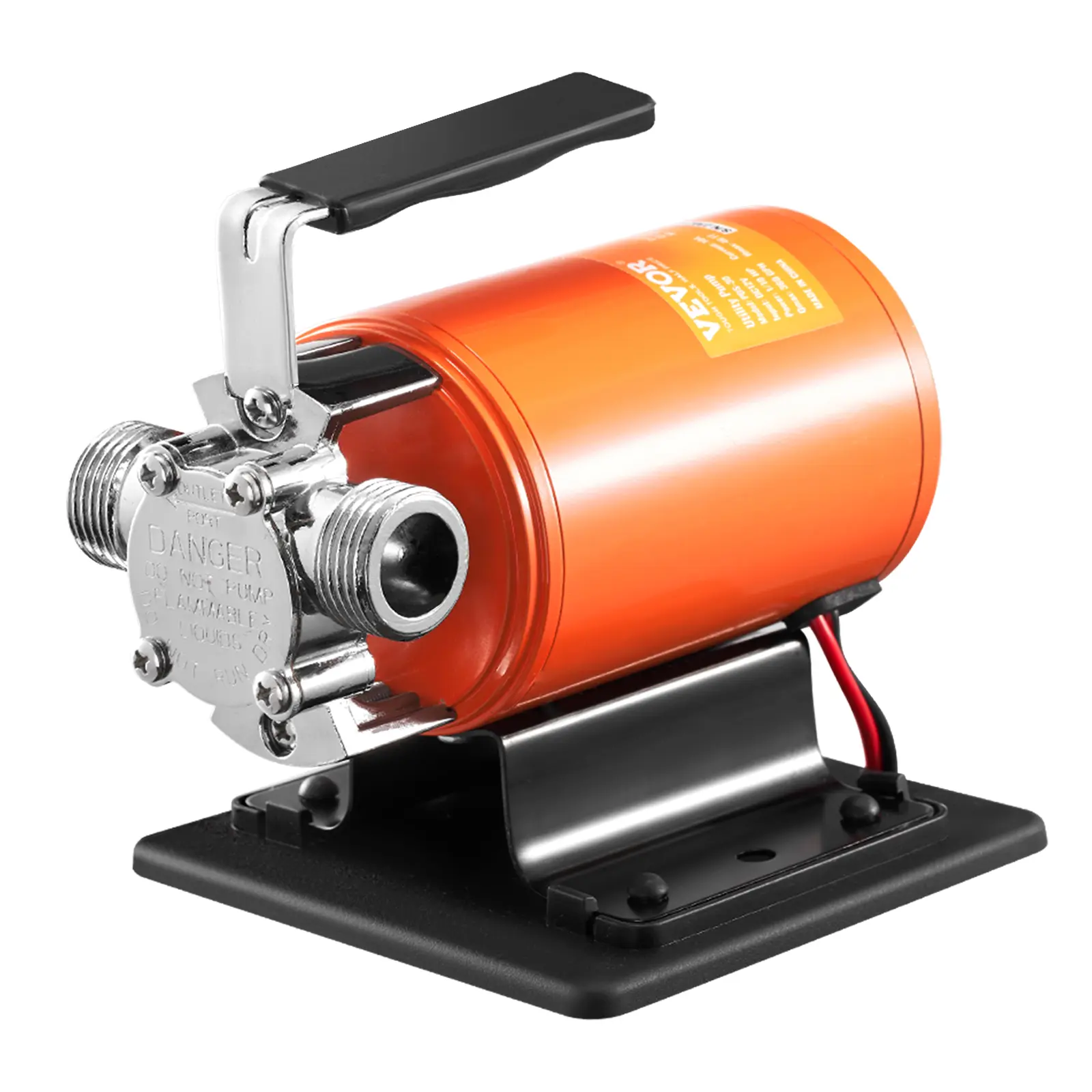 【summerfinds】VEVOR 12V DC Portable Liquid Water Transfer Pump (Portable Liquid Pump), 360 GPH 1/10HP, 6 ft Suction Hose Kit with Impeller & Suction Strainer, Corrosion-Resistant, for Garden, Pool Draining | Father's Day Gift