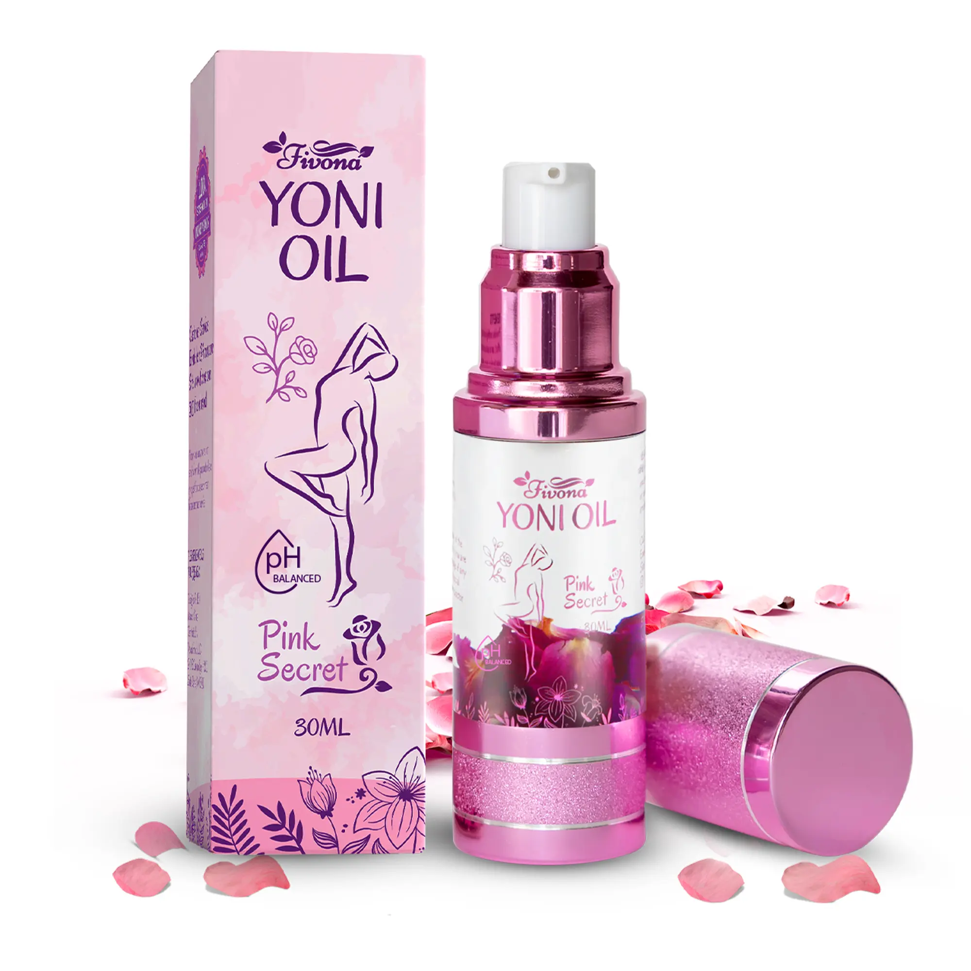 Fivona Yoni Oil Natural pH Balanced for Soothing Feminine Care - Natural Oils - Moisturizing Oil Blend for Soft and Smooth Skin - 30ml