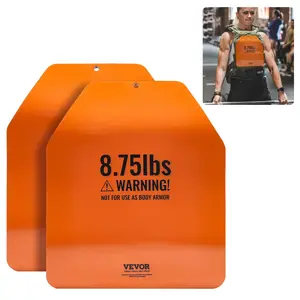 VEVOR Curved Weight Vest Plates,  8.75 LB Pairs, Premium Steel Weighted plates, Contoured Ergonomic Fit – WODs, Additional Weight for Weight Vests, for Strength Training, Running, Heavy Workouts