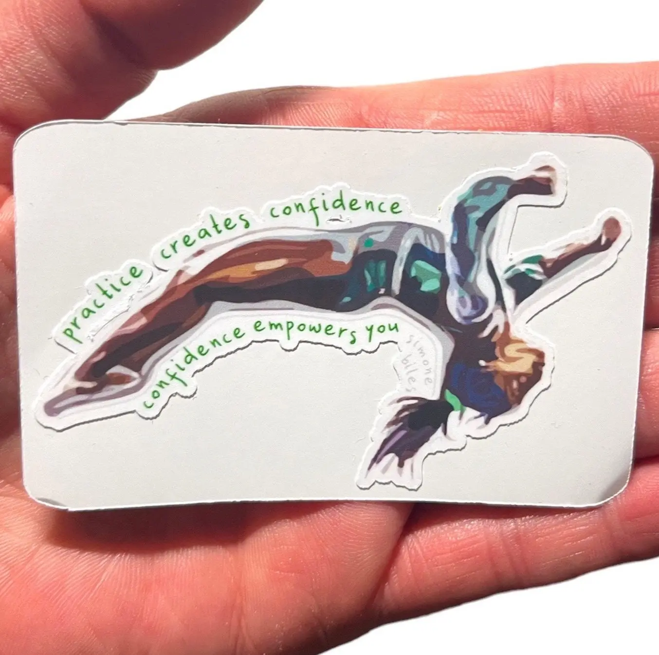 Simone Biles Gymnastics Confidence Empowers You Olympian Stickers (2)