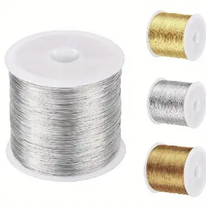 164 Ft Jewelry Beading Thread, Durable Copper Wire for Crafting & DIY Projects, Ideal for Jewelery Making Supplies, 0.4 Mm X 50 M