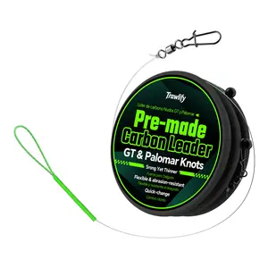 Trawlify 15.72inch Pre-Made Carbon Leader, Durable Fishing Gear, Ideal for Anglers, High-Quality Material, Easy Installation