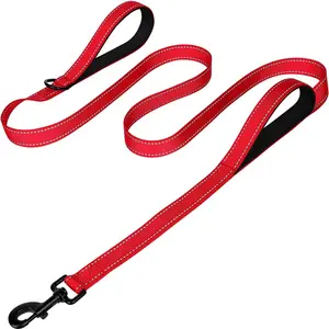 Durable Dual-Handle Dog Leash, Night Reflective Handle, Short & Long Leads Anti-Pull Safety, Suitable for Medium-Large Dogs