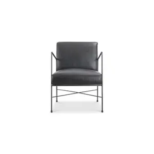 Dagwood Leather Armchair - Black