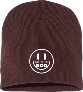 Embroidered Skull Cap-Brwn