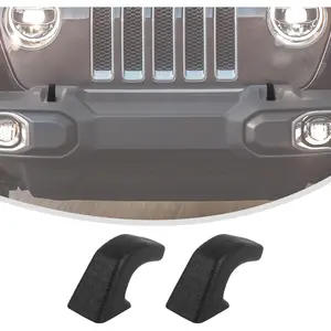 Tow Hook Covers for   4XE JL JK & Gladiator JT (2007-2025) - Rubber Sleeve Protectors for Front Bumper, Exterior Accessories(Black)