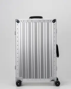 Lucent Aluminum Check-In Suitcase, Lunar Silver