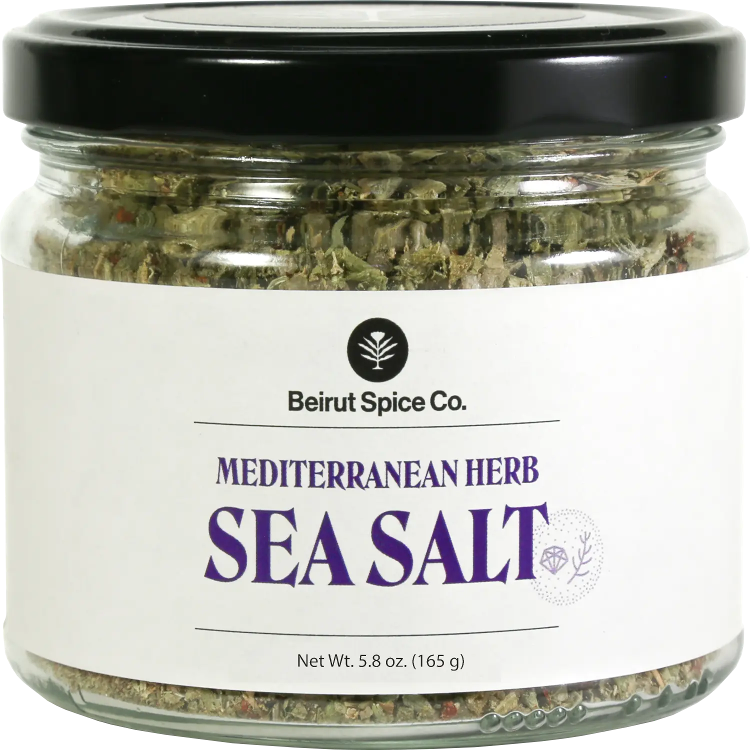 Beirut Spice Co. Mediterranean Herb Sea Salt. Our own special mix packed with flavor!