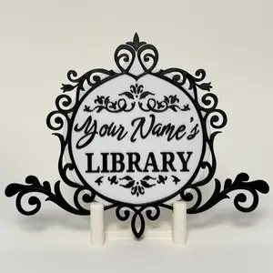 Personalized Library Sign