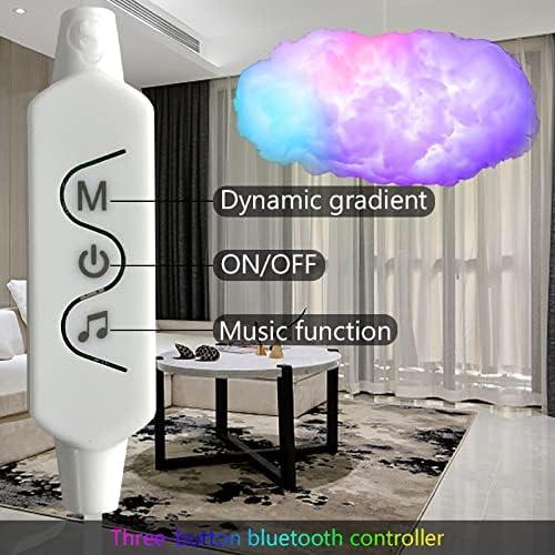 3D Cloud Lightning Light Kit – Music Sync Multicolor LED Strip Lights with Wireless Remote & App Control for Indoor Decor