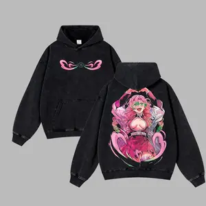 Mitsuri Kanroji - Demon Slayer Anime Retro Unisex Acid Washed T-Shirt, Hoodie, Oversized Unisex Anime Merch, Soft Cotton Streetwear Clothes, Unisex Manga Apparel, Gift for Anime Fans, Christmas Gift AQA