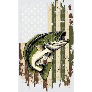 Patriotic Fish Flag Patriotic Fish Flag