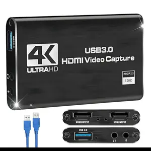 HDMI to USB 3.0 Video Capture Card with 4K ULTRAHD Function, USB 3.0 Port, HDMI Port & USB 3.0 Port for High-Performance Video Capture