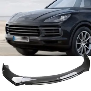 Front Bumper Lip Spoiler Splitter Kit Carbon Style For Porsche Cayenne