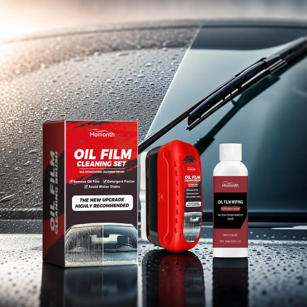 Automotive Window Cleaning Brush, Car Glass Oil Film Remover, Anti-Fog Glare Reduction Driving Safety Tool