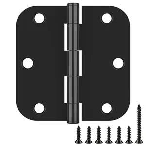 3.5 Inch Door Hinges, Rounded Hinges with 5/8" Radius Corners, Durable and No Squeak Hinges, for Home Interior, Exterior Doors and Commercial Use