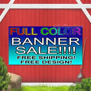 ANY SIZE FULL COLOR Advertising Vinyl Banner Sign Many Sizes business USA 13oz