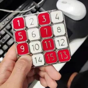 Metal Number Slide Puzzle Brain Teaser Games For Adults Children Huarong Road Montessori Educational Toys Kinder Spiele