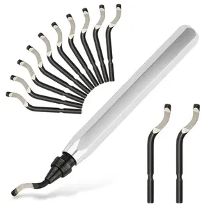Deburring Tool with 12 HSS , 12  Steel  for  Prints, Metal, PVC & Plastic